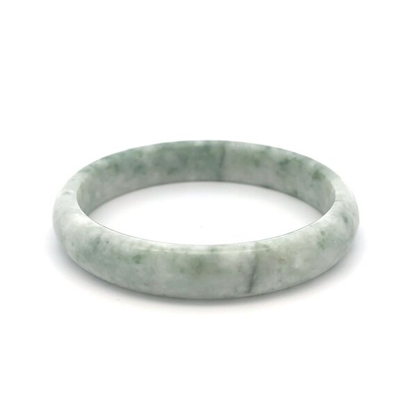 Natural Jade Gemstone Bangle Bracelet Size 7.5 inches - Picture 6 of 10
